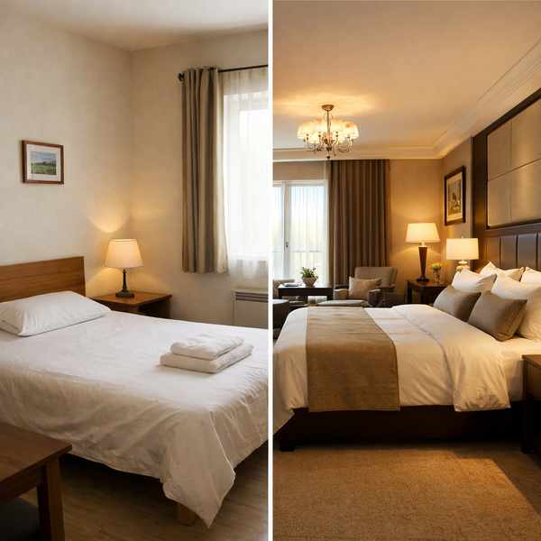 Pansiyon ve otel odası karşılaştırması, sade pansiyon ile otel konaklama farkı