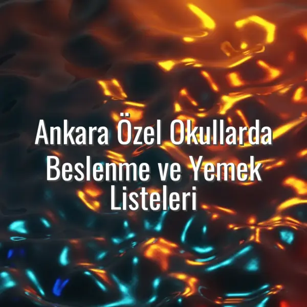 Ankara Özel Okullarda Beslenme ve Yemek Listeleri - Ankara özel okul yemek listesi