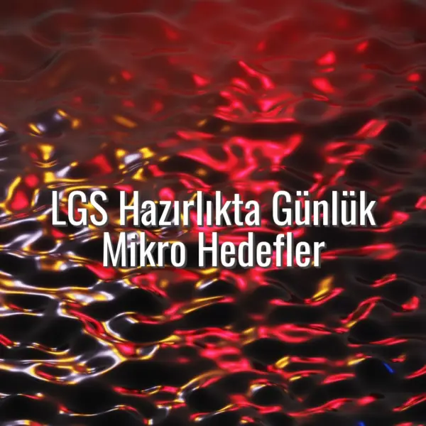 LGS Hazırlıkta Günlük Mikro Hedefler - LGS günlük mikro hedefler