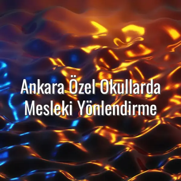 Ankara Özel Okullarda Mesleki Yönlendirme - Ankara özel okullarda mesleki yönlendirme