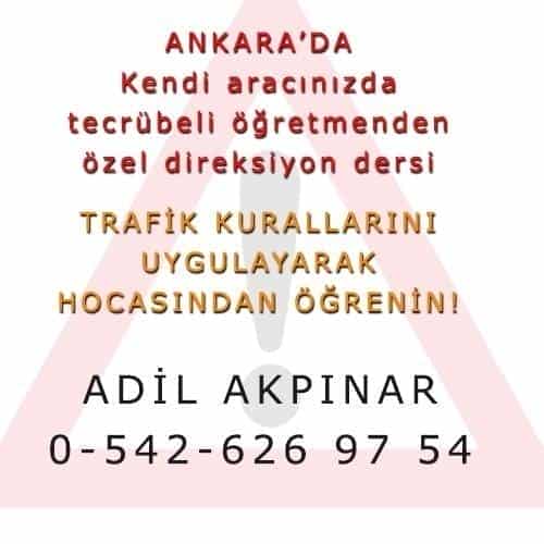 Ankara özel direksiyon dersi