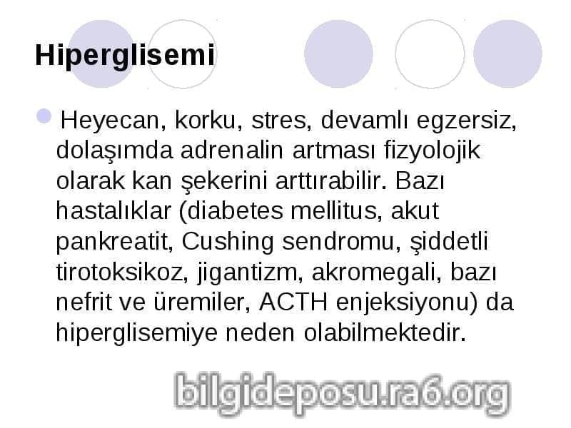 Kan şekeri yüksekliğinin diğer belirtileri