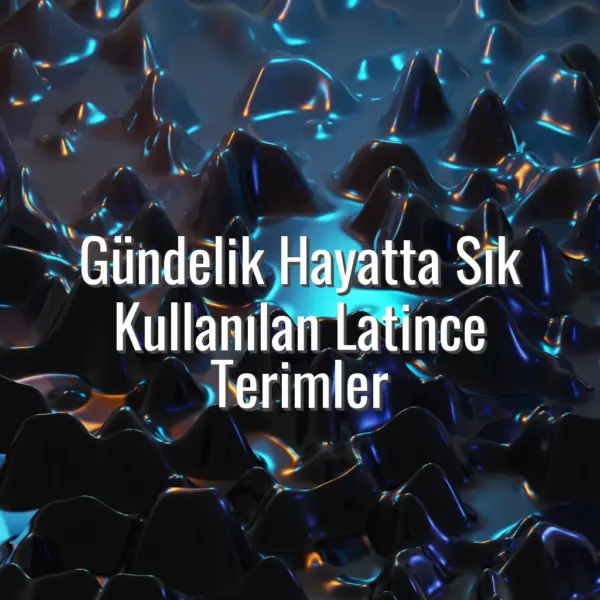 Gündelik Hayatta Sık Kullanılan Latince Terimler - sık kullanılan Latince terimler