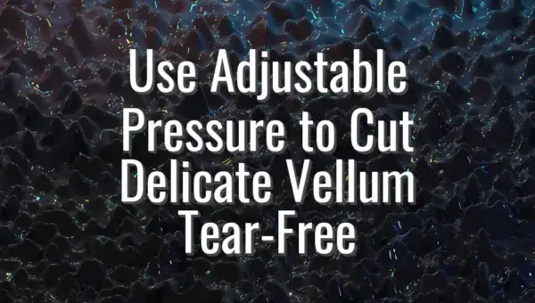 Use Adjustable Pressure to Cut Delicate Vellum Tear-Free