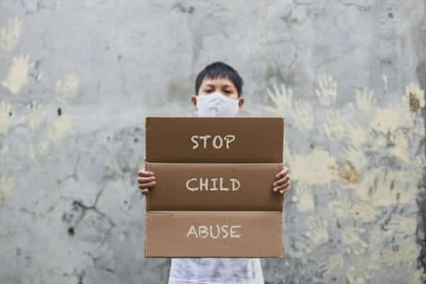 A child protest for child abuse - child protective services