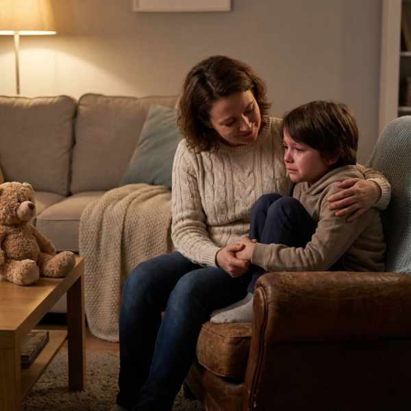parent offering emotional support to a child coping with friendship loss