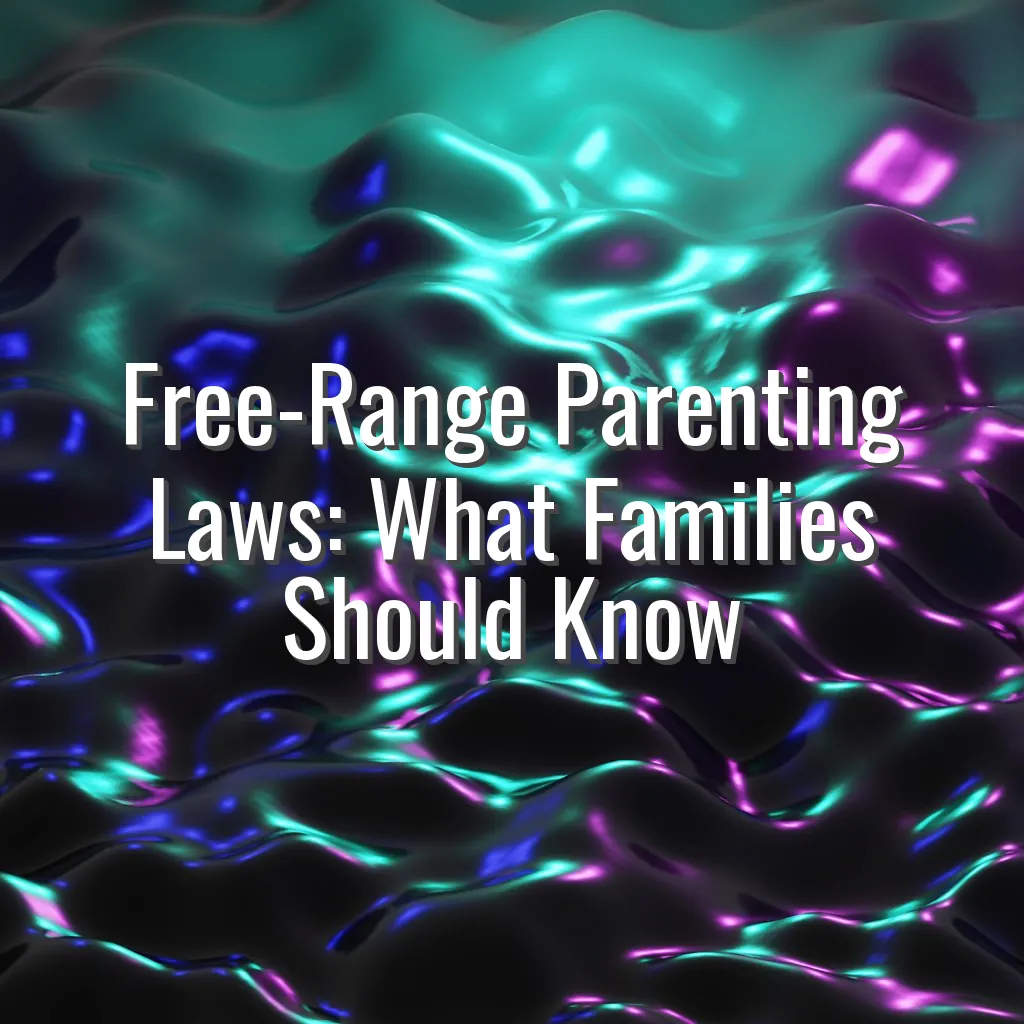 Free-Range Parenting Laws: What Families Should Know