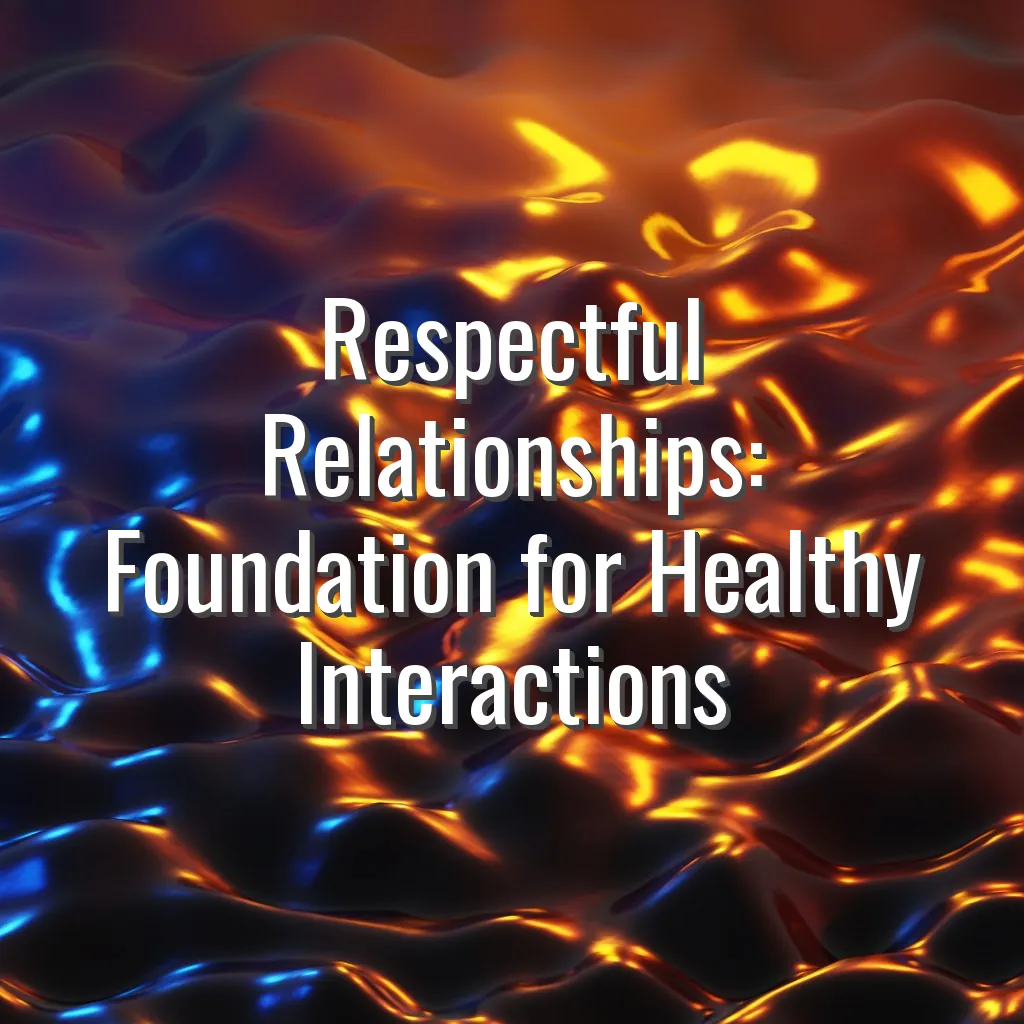 Respectful Relationships: Foundation for Healthy Interactions