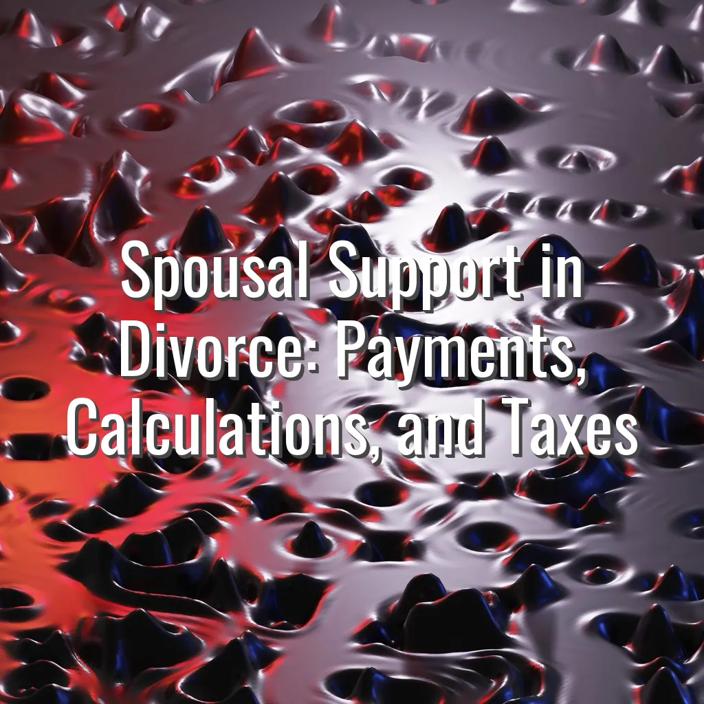 Spousal Support in Divorce: Payments, Calculations, and Taxes