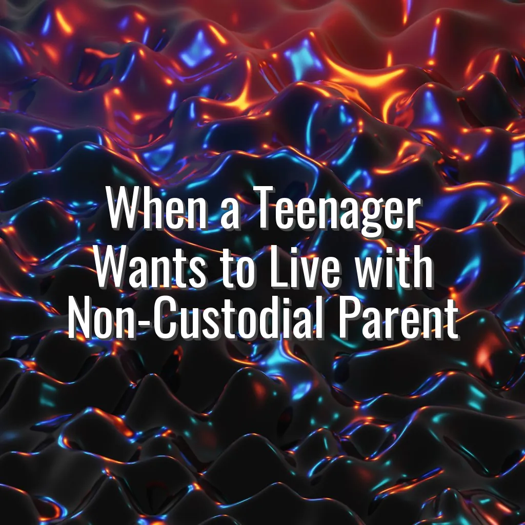 When a Teenager Wants to Live with Non-Custodial Parent