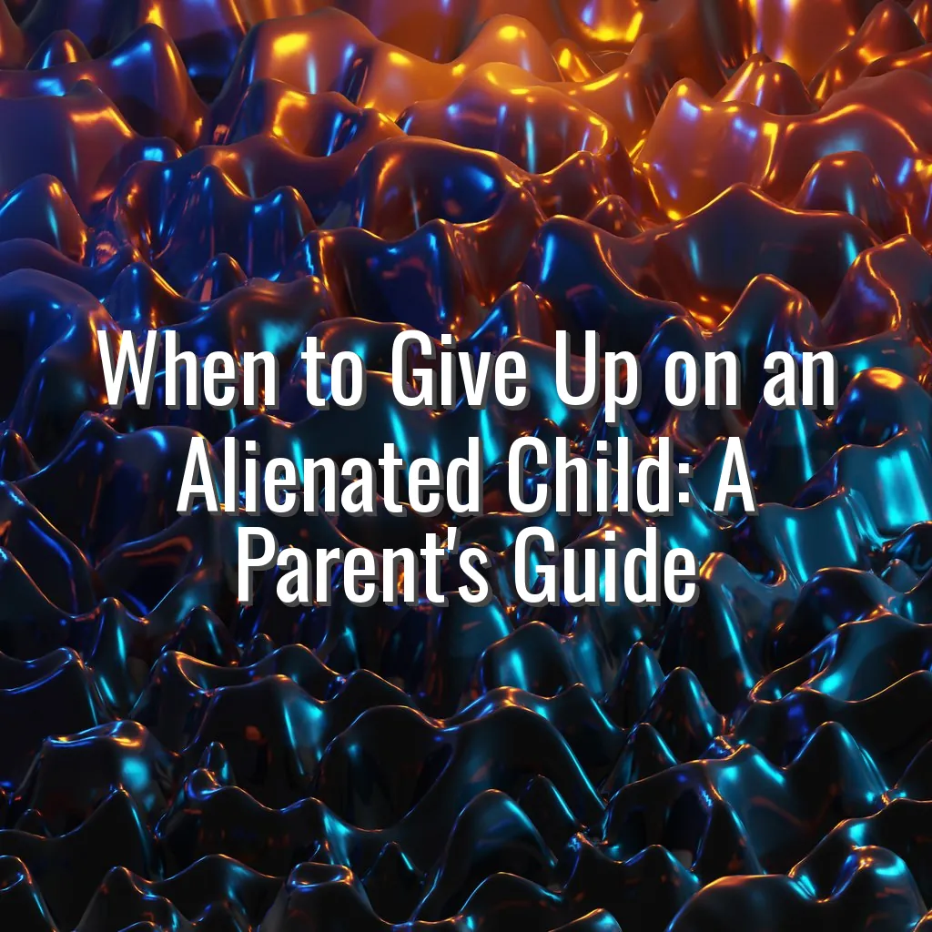 When to Give Up on an Alienated Child: A Parent's Guide