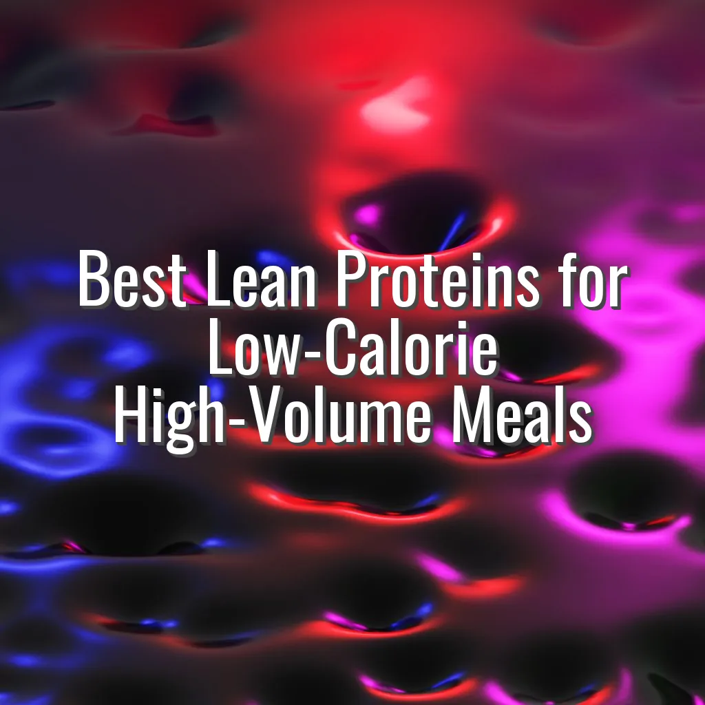 Best Lean Proteins for Low-Calorie High-Volume Meals