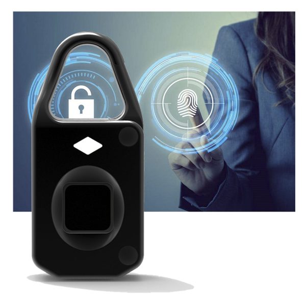 A fingerprint scanner and a keyless lock Description automatically generated