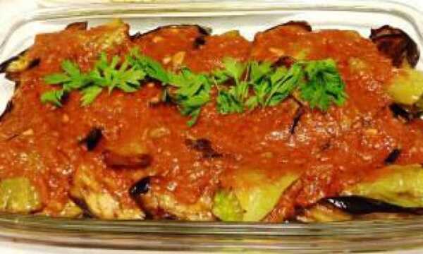 Domatesli Patlıcan Biber Kızartması Tarifi