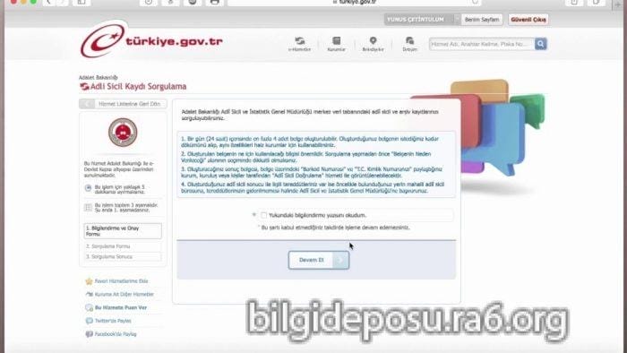 adli sicil kaydi sorgulama - Bilgideposu