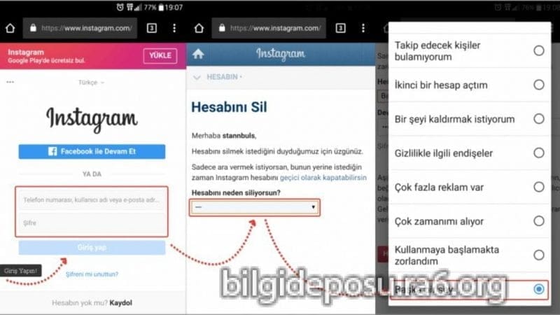 instagram hesap silme - Bilgideposu