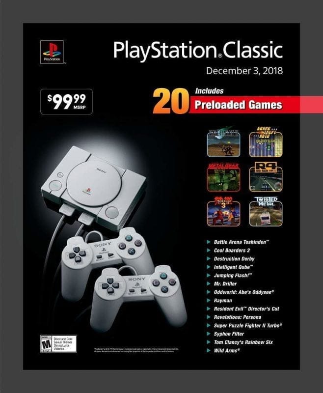 Playstation Klasik İçindeki Oyunlar