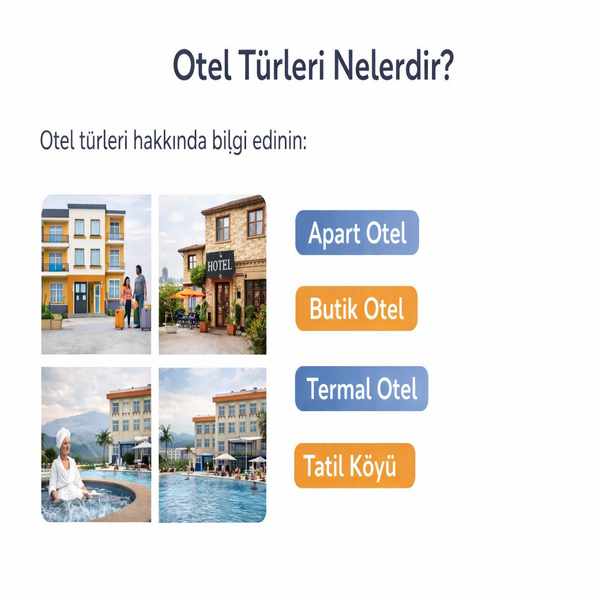 otel türleri şehir oteli butik otel apart otel ve tatil köyü örnekleri