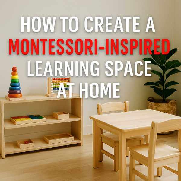 How to create a montessori-inspired learning space at home
