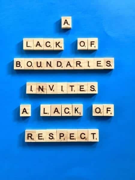 Creating boundaries