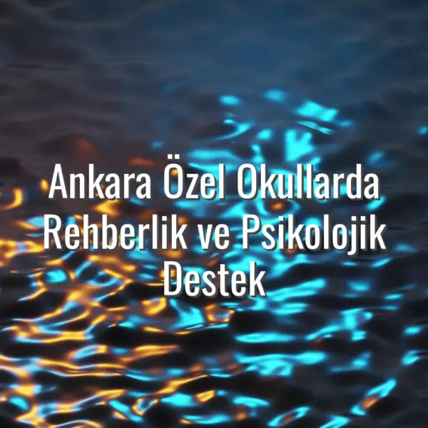 Ankara Özel Okullarda Rehberlik ve Psikolojik Destek - Ankara özel okullarda rehberlik servisi