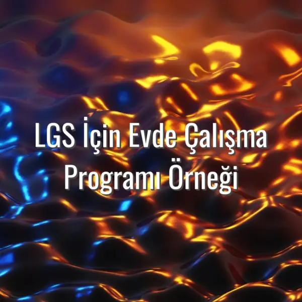 LGS İçin Evde Çalışma Programı Örneği - LGS evde çalışma programı