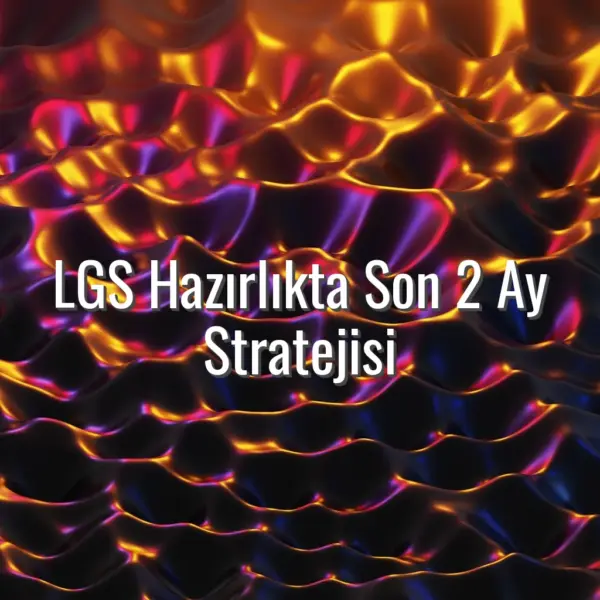 LGS Hazırlıkta Son 2 Ay Stratejisi - LGS son 2 ay stratejisi